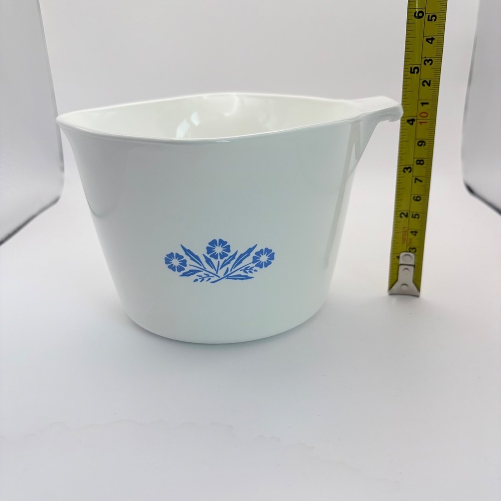 Vintage Corning Ware Sauce Maker Blue Cornflower Pour Spout 4 Cups 32 oz Cottage - Picture 8 of 8